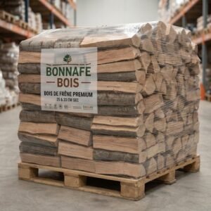 Bois de chauffage frêne sec – bûches 25 ou 33 cm, au stère